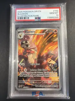 2025 Pokemon SV Destined Rivals DRI EN Blaziken #192/182 PSA 10 - Image 1