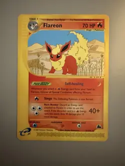 2003 Pokemon TCG Flareon 8/144 Skyridge Non-Holo Rare LP - Image 1