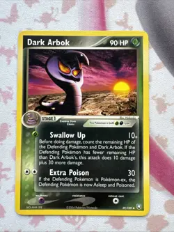 Pokemon TCG Dark Arbok 29/109 Non Holo Team Roclet Returns - Image 1
