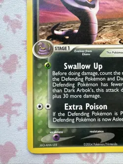Pokemon TCG Dark Arbok 29/109 Non Holo Team Roclet Returns - Image 5