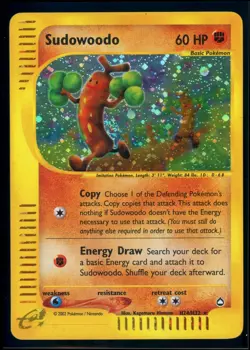 Pokemon AQUAPOLIS - #H24/H32 Sudowoodo - Holo - ENG - SWIRL - Lightly Played+ - Image 1