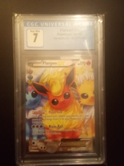 Pokemon TCG Generations Full Art - Flareon EX RC28/RC32 Graded CGC 8 - Image 1