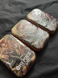 One Piece Card Game Mini Tin Pack Set Vol 2 Ace lot of 3 tins. NEW AND SEALED - Image 2