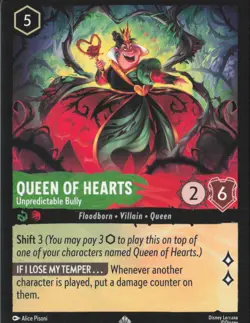 Disney Lorcana Archazia's Island #95/204 - Queen of Hearts Super Rare NM Regular - Image 1