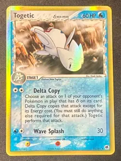 Togetic 11/101 EX Dragon Frontiers Pokemon Card Saitou Art Holo Rare - Nm/Vlp - Image 1