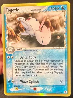 Togetic 11/101 EX Dragon Frontiers Pokemon Card Saitou Art Holo Rare - Nm/Vlp - Image 2