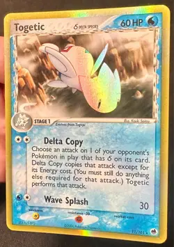 Togetic 11/101 EX Dragon Frontiers Pokemon Card Saitou Art Holo Rare - Nm/Vlp - Image 3