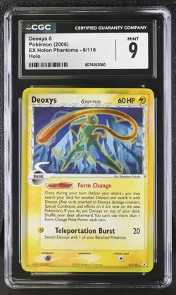 CGC 9 MINT Deoxys 2006 EX Holon Phantoms 6/110 Holo Pokemon Card - Image 1