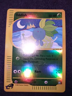 Oddish 97/147 Reverse Holo Pokemon Trading Card Game eCard Aquapolis LP TCG - Image 1