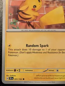 Pikachu 051/162 Common Scarlet & Violet: Temporal Forces Pokemon TCG - Image 4