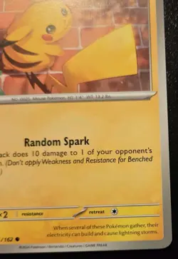 Pikachu 051/162 Common Scarlet & Violet: Temporal Forces Pokemon TCG - Image 5