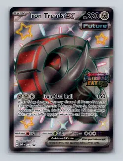Iron Treads ex 073 Pokemon Paldean Fates Stamped Ultra Rare Promo Card NM+ (b) - Image 1