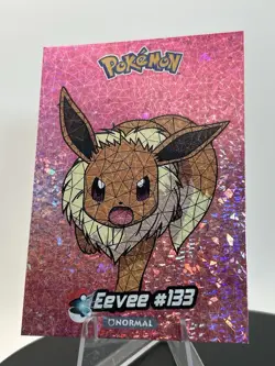 2025 POKEMON STAINED GLASS Crystal Card #133 EEVEE Kanto Peru Foil - Image 5