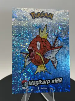 2025 POKEMON STAINED GLASS Crystal Card #129 MAGIKARP Kanto Peru Foil - Image 4