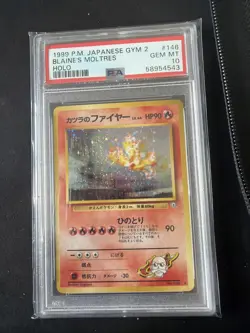 1999 POKEMON JPN GYM 2 #146 BLAINE'S MOLTRES-HOLO PSA 10 - Image 1