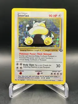 Snorlax 11/64 Jungle Set Unlimited (1999) Holo Rare Vintage WOTC Pokemon TCG - Image 1