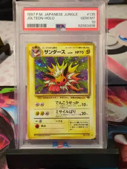 Pokemon Jolteon Japanese Jungle PSA 10 Holo #135 Vintage 1997 Gem Mint - Image 1