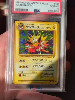 Pokemon Jolteon Japanese Jungle PSA 10 Holo #135 Vintage 1997 Gem Mint - Image 3
