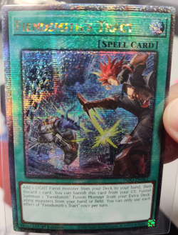 YuGiOh Fiendsmith's Tract 1st Edition Platinum Secret Rare - Image 1