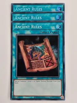 Yu Gi Oh - 3x LCKC-EN039 Ancient Rules - Secret Rare - Image 1
