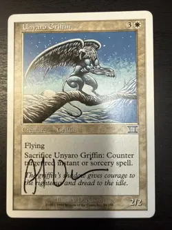 MTG Unyaro Griffin * 6th ed * Al Davidson signed Artist proof card white back - Image 1