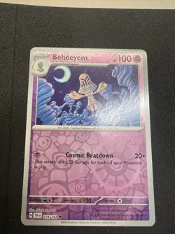 Crimp Error Pokemon TCG Reverse Holo Beheeyem Card #74/162 - Image 1