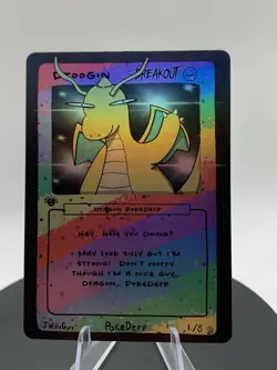Pokederp Holo BREAKOUT 1st Edition Droogin Dragonite Custom Derpy Card - Image 3