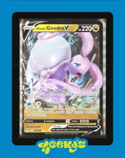 Hisuian Goodra V 135/196 Sword & Shield Lost Origin Holo Rare Pokemon TCG Card - Image 1