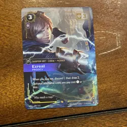 Ezreal Champion Unit Holo Legends of Runeterra SFD 189/221 Card English - Image 1