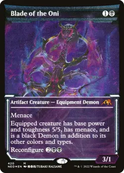 Blade of the Oni (Showcase) (Foil Etched) 420 Kamigawa: Neon Dynasty Magic MTG - Image 1