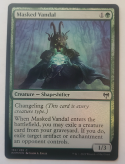 1x Masked Vandal FOIL Kaldheim MTG Magic the Gathering NM - Image 1