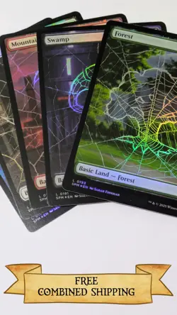 Magic The Gathering: 5x Marvel's Spider-Man Full Art Foil Lands - Image 1