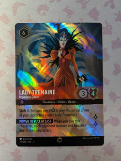 2023 DISNEY LORCANA #211/204 RISE OF THE FLOODBORN LADY TREMAINE ENCHANTED - Image 1