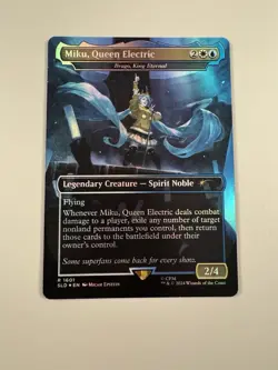 Miku, Queen Electric Secret Lair Foil Hatsune Miku MTG NM Brago, King Eternal - Image 1