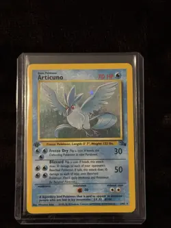Pokemon Fossil Holo Rare Articuno 1st Edition 2/62 LP - Image 1