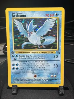 Pokemon TCG Articuno Fossil #2 Holo 1st Edition Rare LP+ - Image 1