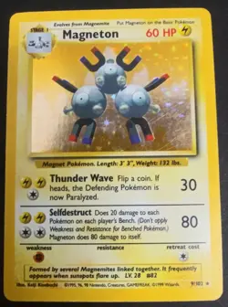 POKEMON 1999 Base Set 1st Ed. 9/102 " Holo MAGNETON " Rare WOTC - Image 1