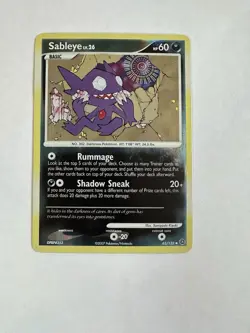 2007 Pokemon Secret Wonders Sableye #63 LP+/NM Reverse Holo - Image 1