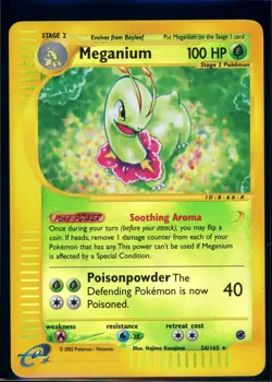Pokemon EXPEDITION - #54/165 Meganium - Reverse Holo - ENG - Lightly Played - Image 1