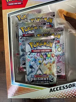 Pokemon Prismatic Evolutions Accessory Pouch Special Collection Factory Sealed - Image 2