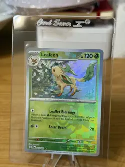 Pokemon SV Prismatic Evolutions Leafeon 005/131 Master Ball Reverse Holo - Image 2