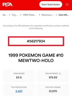 Mewtwo 010/102 Base Set Holo - PSA 5 - Pokemon - Image 4