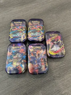 Lot Of 5 Pokemon TCG Mega Hero’s Mini Tins. New Factory Sealed - Image 1