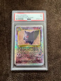 2002 POKEMON LEGENDARY COLLECTION #11 GENGAR-REVERSE FOIL PSA 7 - Image 1