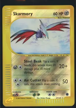 Pokemon EXPEDITION - #27/165 Skarmory - Reverse Holo - ENG - Lightly Played - Image 1