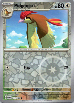 🔥Pokemon - Pidgeotto - Reverse Holo - Common - 017/165 - S & V: 151 - (NM)🔥 - Image 1