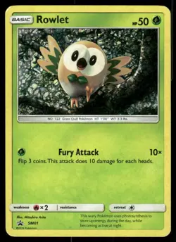 Pokemon Tcg Rowlet #SM01 Pokemon Promo LP - Image 1
