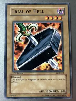 Trial of Hell LOB-012 the Legend of Blue Eyes White Dragon 1st Edition LP - Image 1