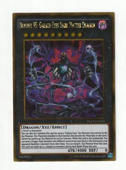 Yugioh Number 95: Galaxy-Eyes Dark Matter Dragon 1st Ed Secret R PGL2-EN015 NM - Image 1