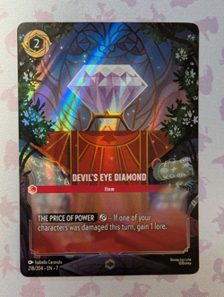 Disney Lorcana Devil's Eye Diamond (Enchanted) 218/204 [Archazia's Island] - Image 1
